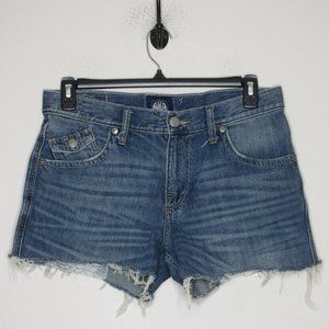 Rock & Republic Women's Henlee High Rise Cut Off Denim Shorts Size 34 B2-01